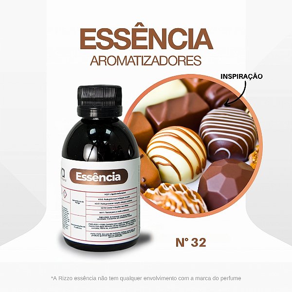 Essência Belgian Chocolate Concentrada Para Ambientes N°32 - 100g - 1 unidade - Vya - Rizzo