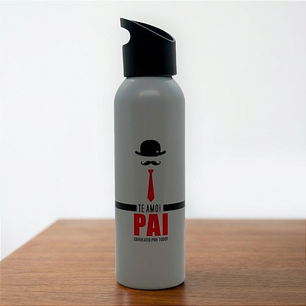 Garrafa de Alumínio - Te Amo Pai - 610ml - 1 unidade - Rizzo