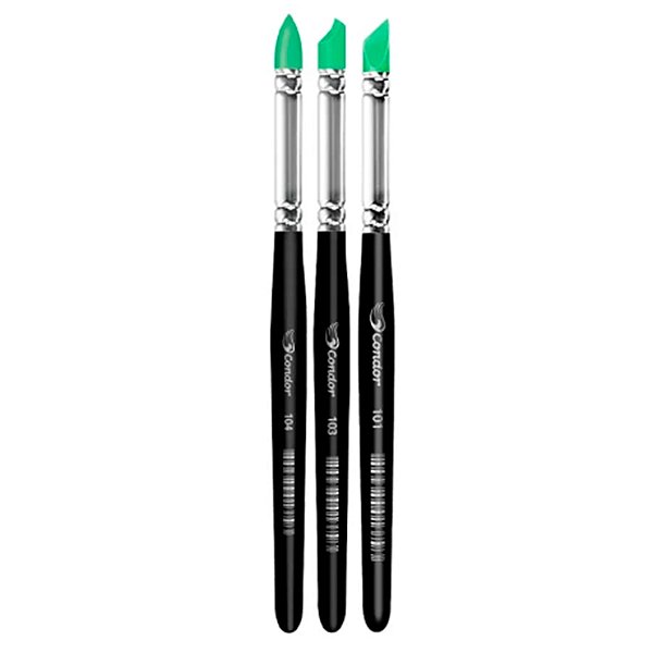 Kit Pincel Modelador 113 com 3 unids. Condor Rizzo Confeitaria