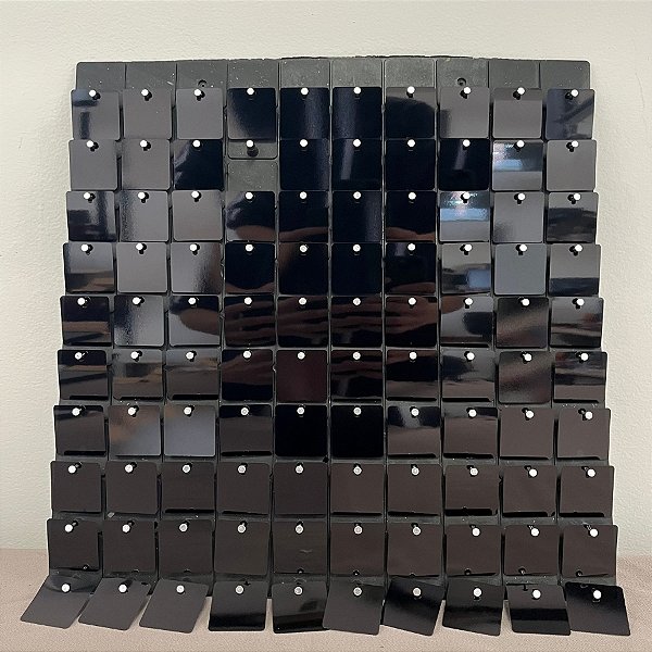 Painel Metalizado Shimmer Wall Preto - 30x30cm - 1 unidade - Rizzo