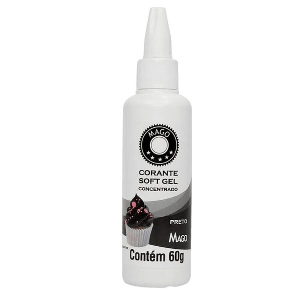Corante SoftGel Preto 60g Mago
