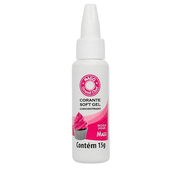 Corante SoftGel Rosa Pink 15g Mago