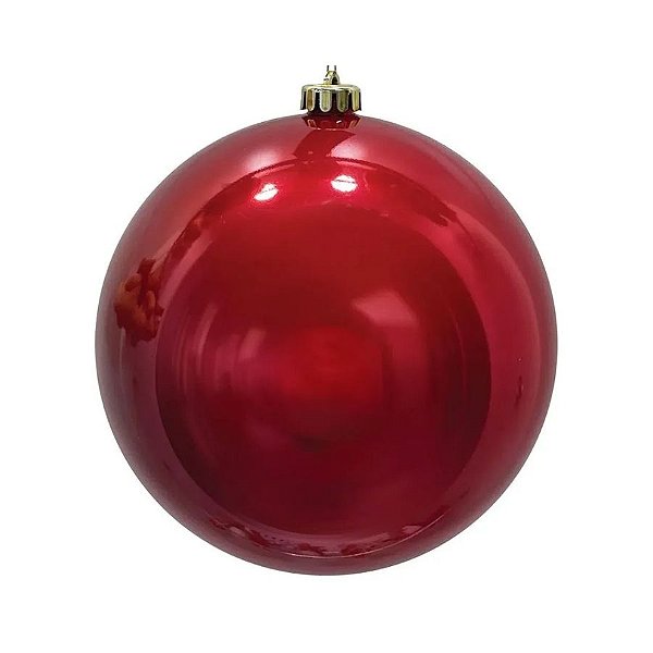 Bola De Natal Grande - Vermelha - 20cm - 1 unidade - Rizzo