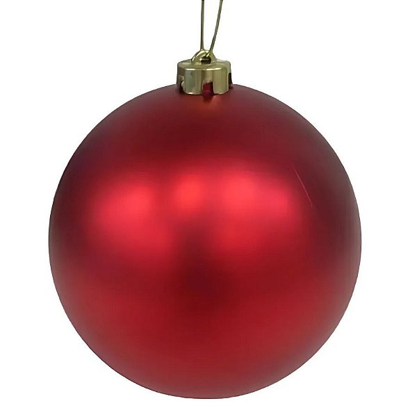 Bola De Natal Fosca Grande - Vermelha - 20cm - 1 unidade - Rizzo