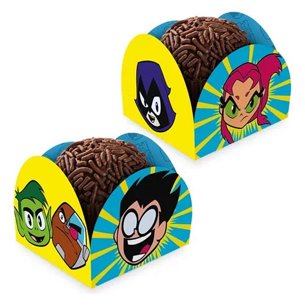 Porta Forminha - Jovens Titãs GO! - 3,5x3,5cm - 50 unidades - Regina - Rizzo