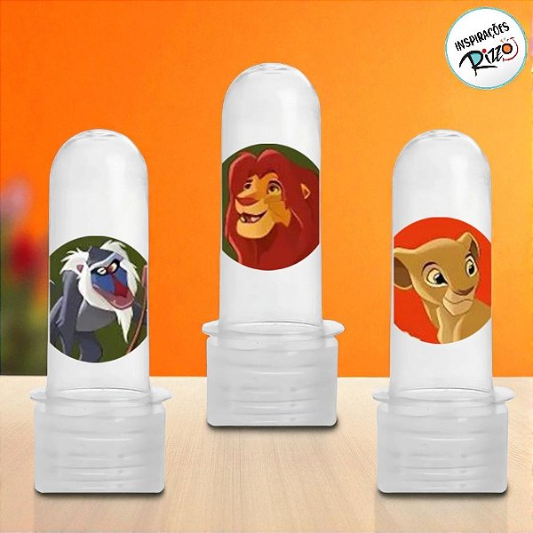 Kit Mini Tubete e Adesivo Lembrancinha Festa Rei Leão - 30 unidades - Disney Original - Rizzo
