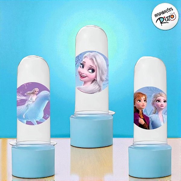 Kit Mini Tubete e Adesivo Lembrancinha Festa Frozen - 30 unidades - Disney Original - Rizzo