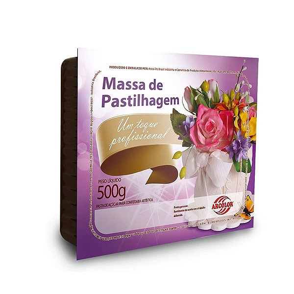 Massa para pastilhagem branca 500g Arcolor Rizzo Confeitaria