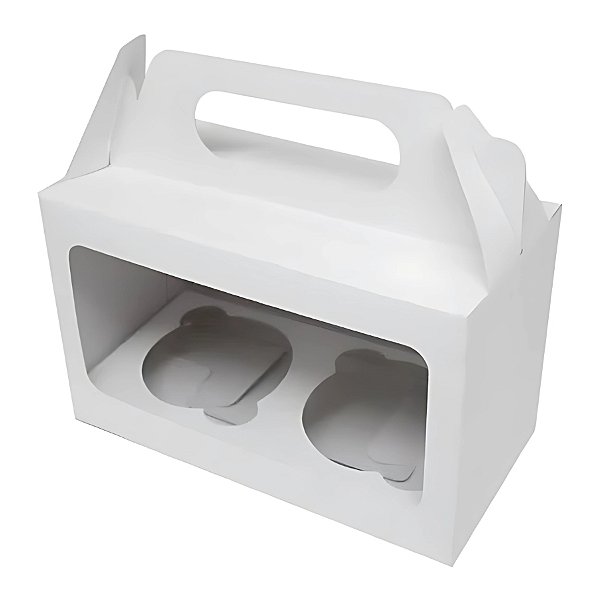 Caixa Sacola Para Mini Bolo Duplo MB2 - Branco - 16,3x7,9x10cm - 10 unidades - CAC - Rizzo
