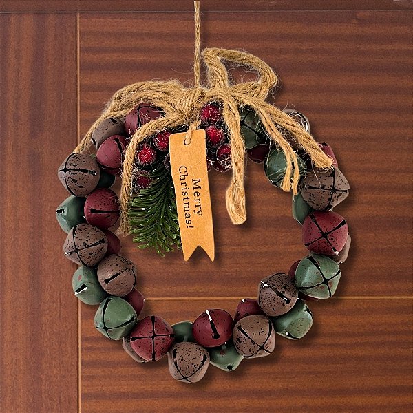 Guirlanda De Natal Com Sinos - Colorido - 16cm - 1 unidade - Rizzo