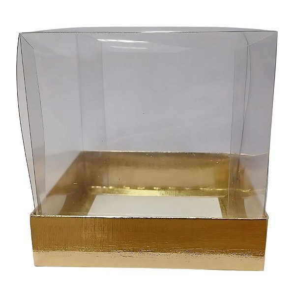 Caixa Mini Bolo GG (10cm x 10cm x 10cm) Ouro Texturizado - 10 unidades - Assk - Rizzo