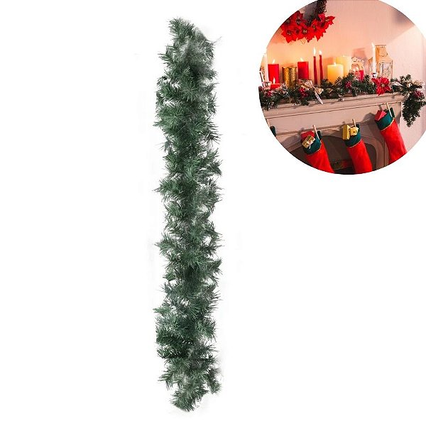 Festão Aramado Decorativo - 220H - Verde - 25x270cm - 1 unidade - Cromus - Rizzo