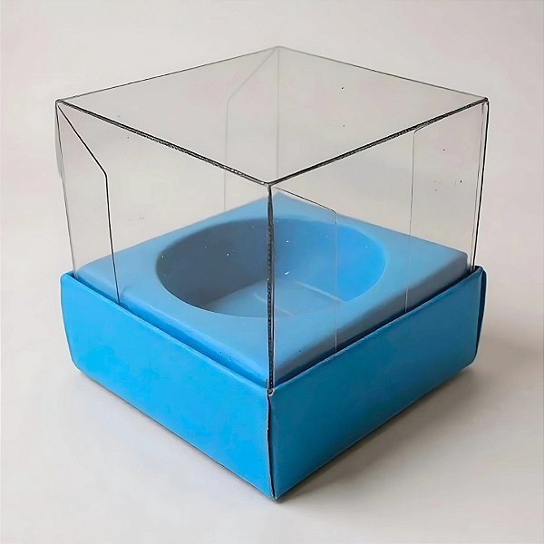 Caixa Mini Bolo P (5x5x5cm) Azul - 10 unidades - Assk - Rizzo