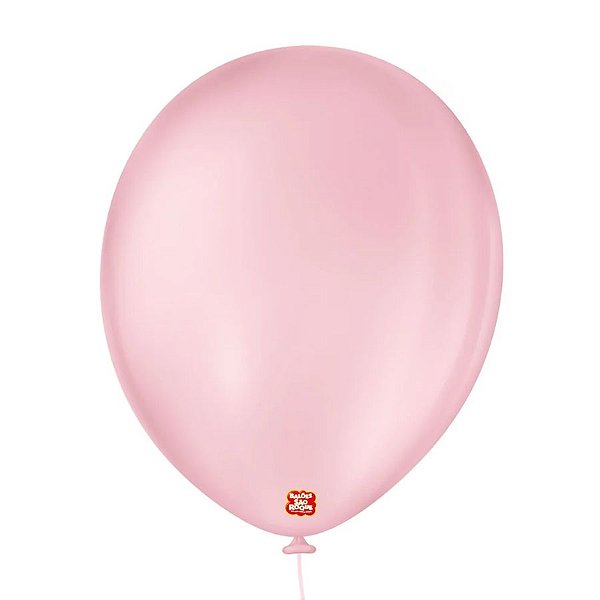 Balão de Festa Látex Liso - Rosa Baby - Balões São Roque