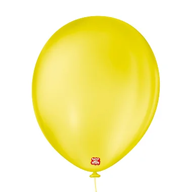 Balão de Festa Látex Liso - Amarelo Citrino - Balões São Roque