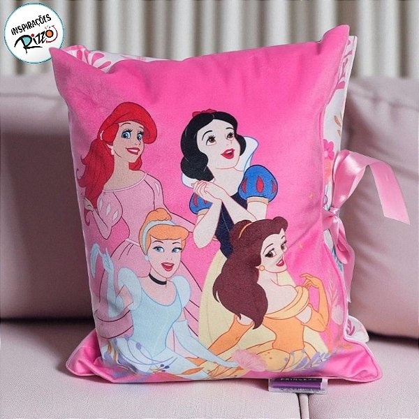 Almofada Formato Carta Laço - Princesas - 30x30cm - 1 unidade - Disney Original - Rizzo