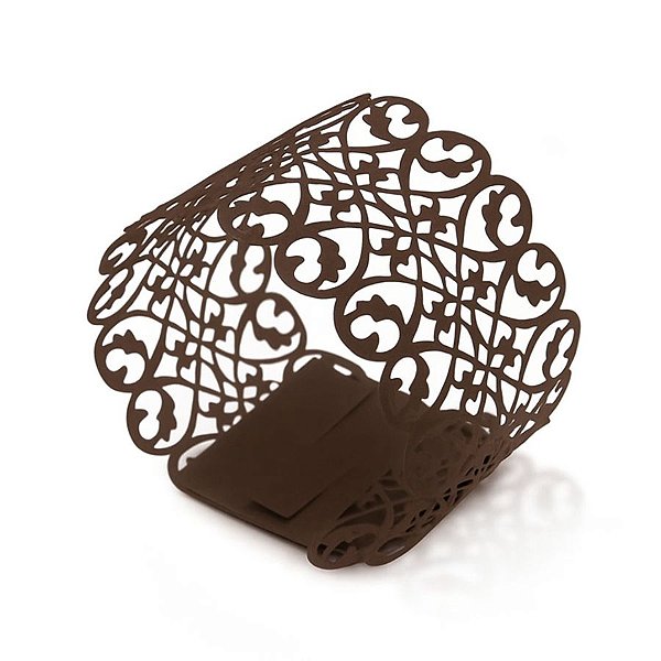 Porta Guardanapo Marrom Rústico - Casamento - 6 unidades - Cromus - Rizzo