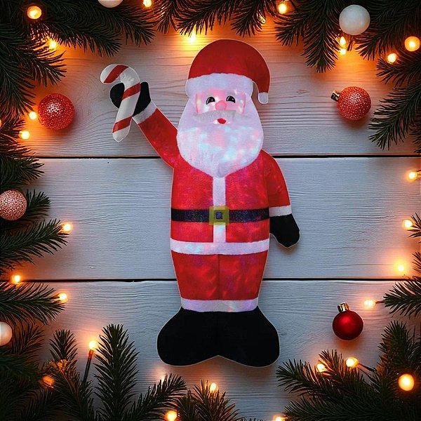 Papai Noel Inflavel - Bivolt - Pelucia Vermelho - 2,60m - 1 unidade - Cromus - Rizzo