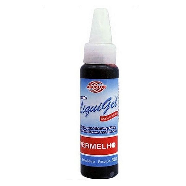 Corante Liquigel Vermelho 30g Arcolor