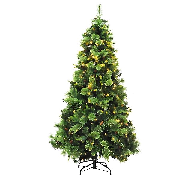 Árvore de Natal Modelo San Telmo Com Led - 1012 Galhos - 130x210cm - 1 unidades - Cromus - Rizzo