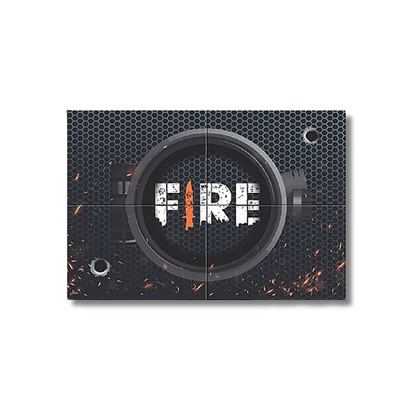 Painel Decorativo 4 Lâminas - Festa Fire - 125x89cm - 1 unidade - Junco - Rizzo