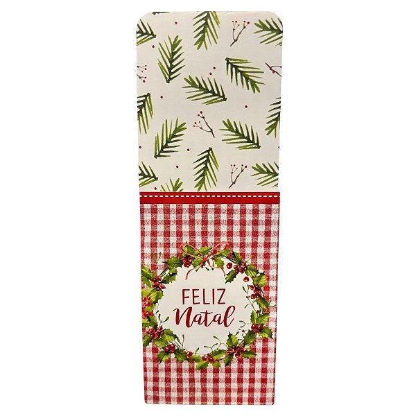 Porta Talheres - Feliz Natal - 8 unidades - Cromus - Rizzo