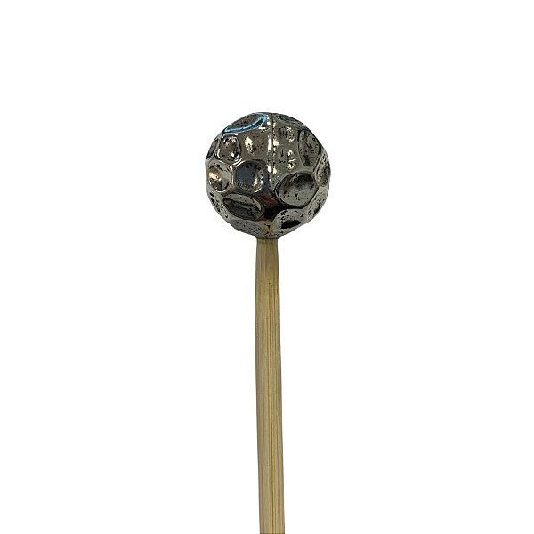 Palito Para Aromatizador - Bola Texturizada Prata - 25cm - 1 unidade - Rizzo