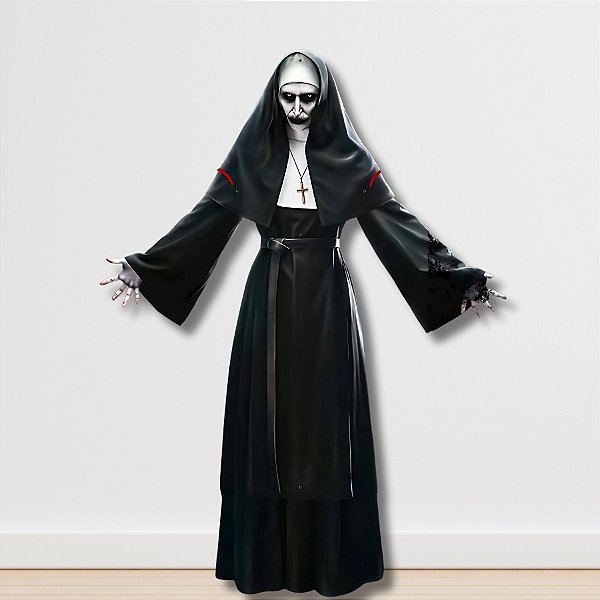 Personagem Articulável Para Decoração de Halloween - A Freira - 116x40cm - 1 unidades - Regina - Rizzo