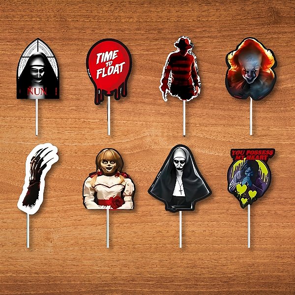 Pick Decorativo - Halloween Horror - 10,5cm - 8 unidades - Regina - Rizzo