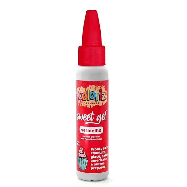 Corante Sweet Gel Vermelho- 25g - 1 unidade - Coloriz - Rizzo