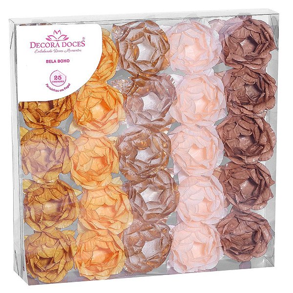 Forminha para Doces Finos - Bela Boho 02 - 25 unidades - Decora Doces