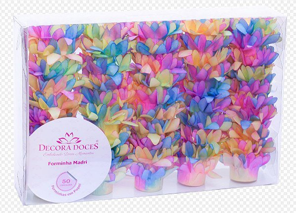 Forminha para Doces Finos - Madri Tie Dye Vivid- 50 unidades - Decora Doces - Rizzo Festas
