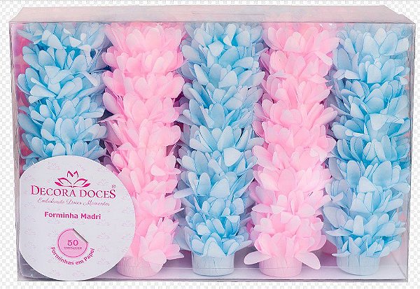 Forminha para Doces Finos - Festa Chá Revelação - 50 unidades - Decora Doces - Rizzo Festas