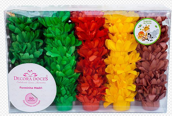 Forminha para Doces Finos - Madri Safari - 50 unidades - Decora Doces - Rizzo Festas