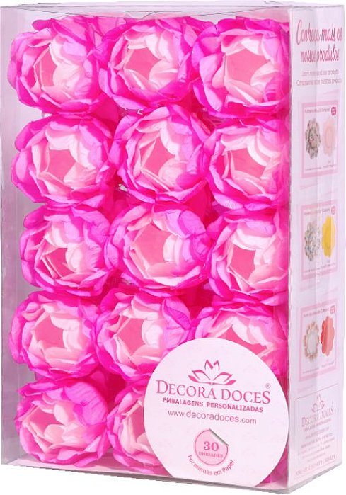 Forminha para Doces Finos - Bela Degrade Rosa - 30 unidades - Decora Doces - Rizzo Festas