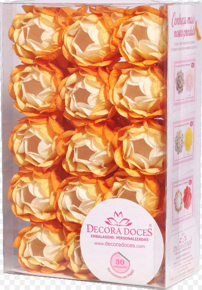 Forminha para Doces Finos - Bela Degrade Laranja - 30 unidades - Decora Doces