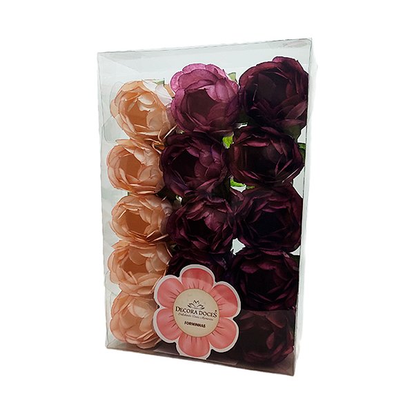 Forminha para Doces Finos - Bela Tons Rosas Seco - 30 unidades - Decora Doces