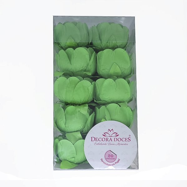 Forminha para Doces Finos - Bela  Neon Verde  - 20 unidades - Decora Doces - Rizzo Festas