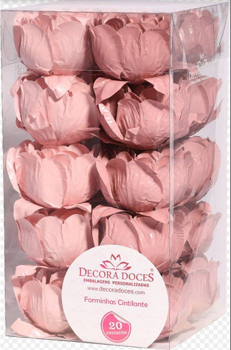 Forminha para Doces Finos - Bela Duo Nude e Rosa Antigo - 20 unidades - Decora Doces - Rizzo Festas