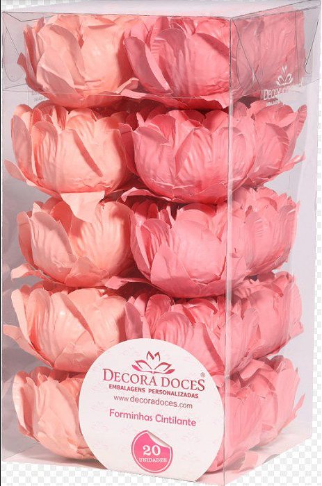 Forminha para Doces Finos - Bela Duo Goiaba Claro e Goiaba Escuro - 20 unidades - Decora Doces - Rizzo Festas