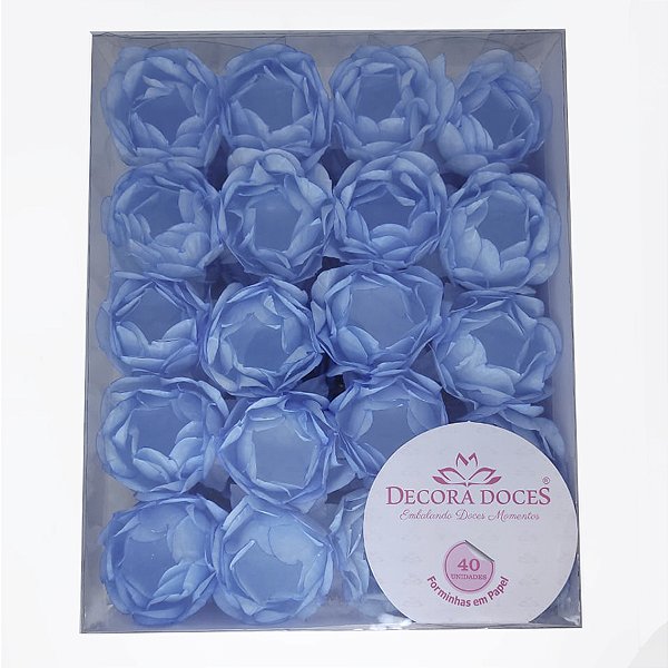 Forminha para Doces Finos - Bela Azul Candy 40 unidades - Decora Doces - Rizzo Festas