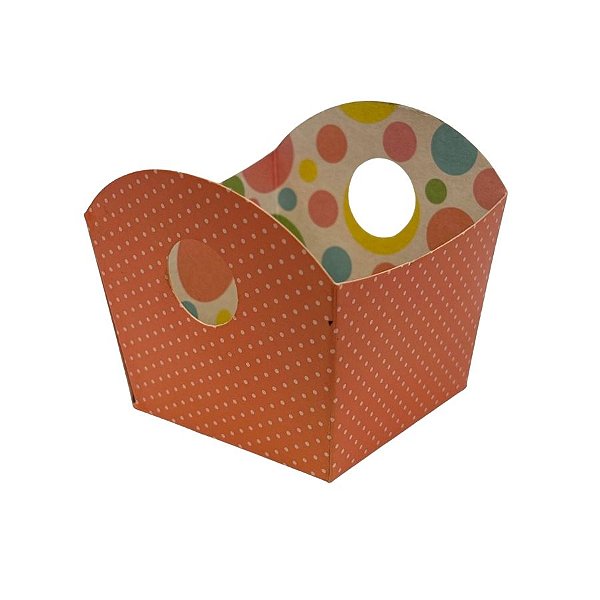 Cestinha Para Doces - Candy Colors Coral - 5,5x6x5,5cm - 10 unidades - Cromus - Rizzo
