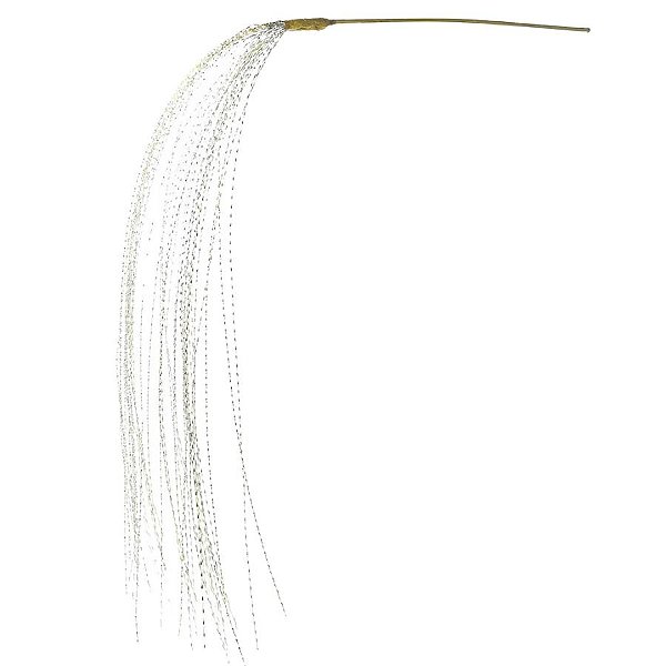 Galho Decorativo de Natal com Miçangas - Ouro e Prata - 120cm - 1 unidade - Cromus - Rizzo