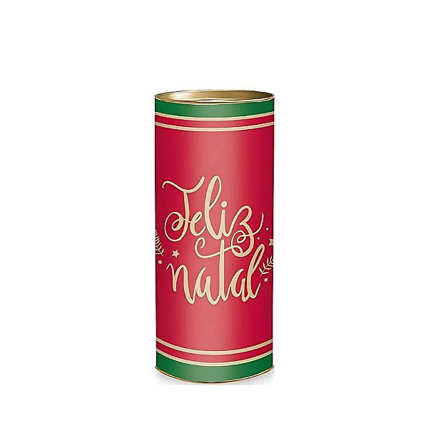 Lata para Presente - Feliz Natal - G 27x10cm - 1 unidade - Cromus - Rizzo