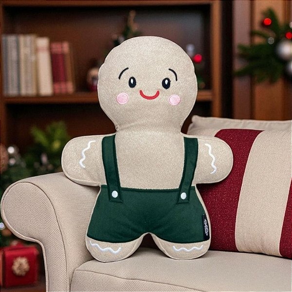 Almofada Gingerbread De Natal - Gingerben Jr. - 26x33cm - 1 unidades - Rizzo