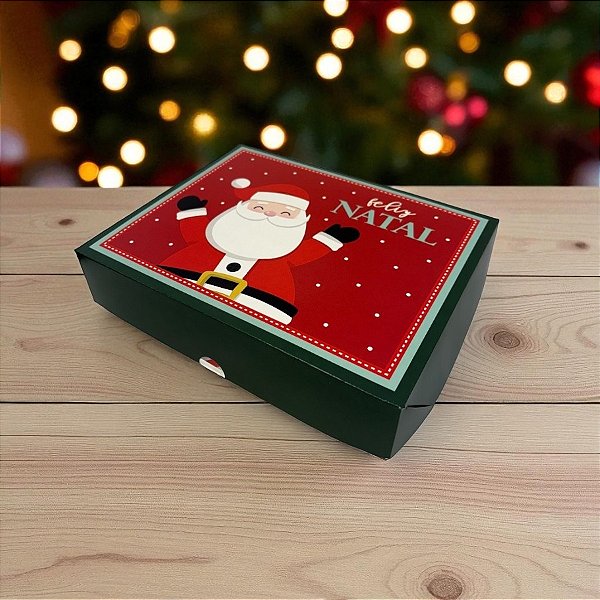Caixa Retangular para Presente - Tampa/Fundo New - Nicolau - P 17x13,5x4,5cm - 1 unidade - Cromus - Rizzo