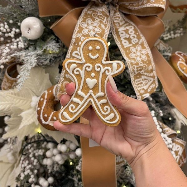 Enfeite Para Pendurar De Natal - Ginger Bread Menino - 11cm - 1 unidade - Cromus - Rizzo