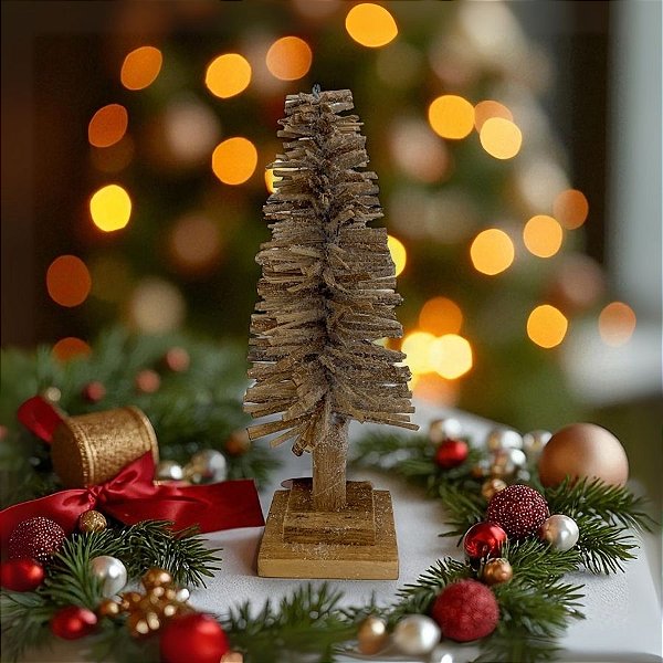Mini Pinheiro de Natal Nevado Rústico - 30,5cm - 1 unidade - Cromus - Rizzo