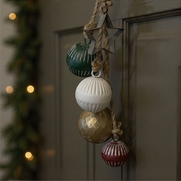Enfeite Para Pendurar De Natal - Guizos - Fosco - 68cm - 1 unidade - Cromus - Rizzo