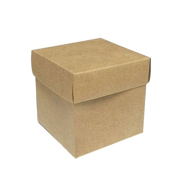 Caixa Cubo Para Panetone e Presente - G 10x10x10cm - Kraft - 10 unidades - Assk - Rizzo